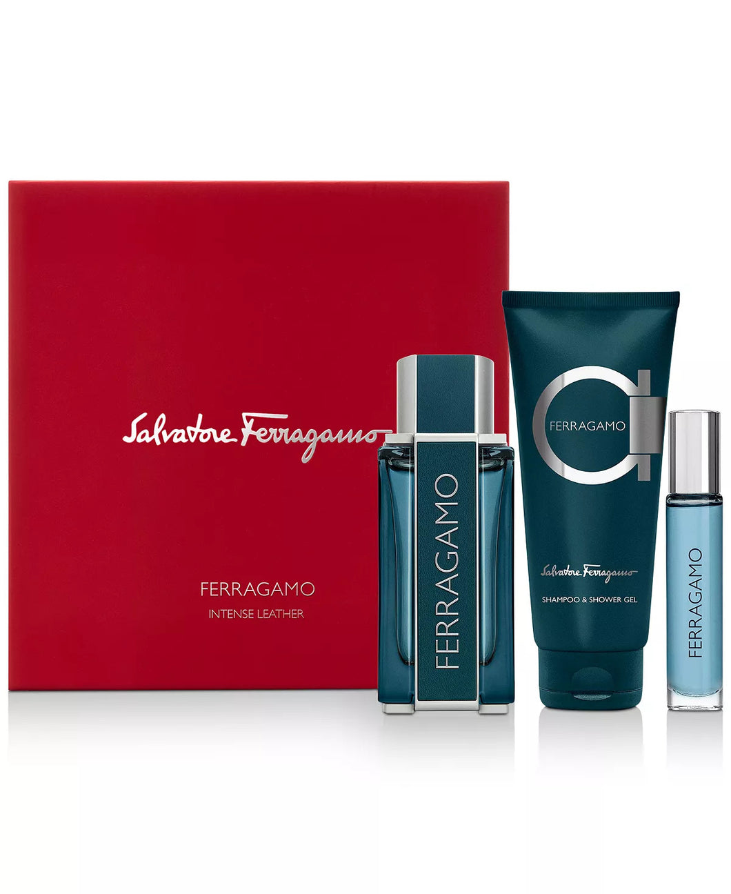 Salvatore Ferragamo Intense Leather Eau de Parfum 3 Piece Gift Set for Men