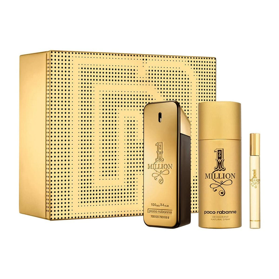 Paco Rabanne 1 Million 3 Piece Gift Set Eau de Toilette for Men