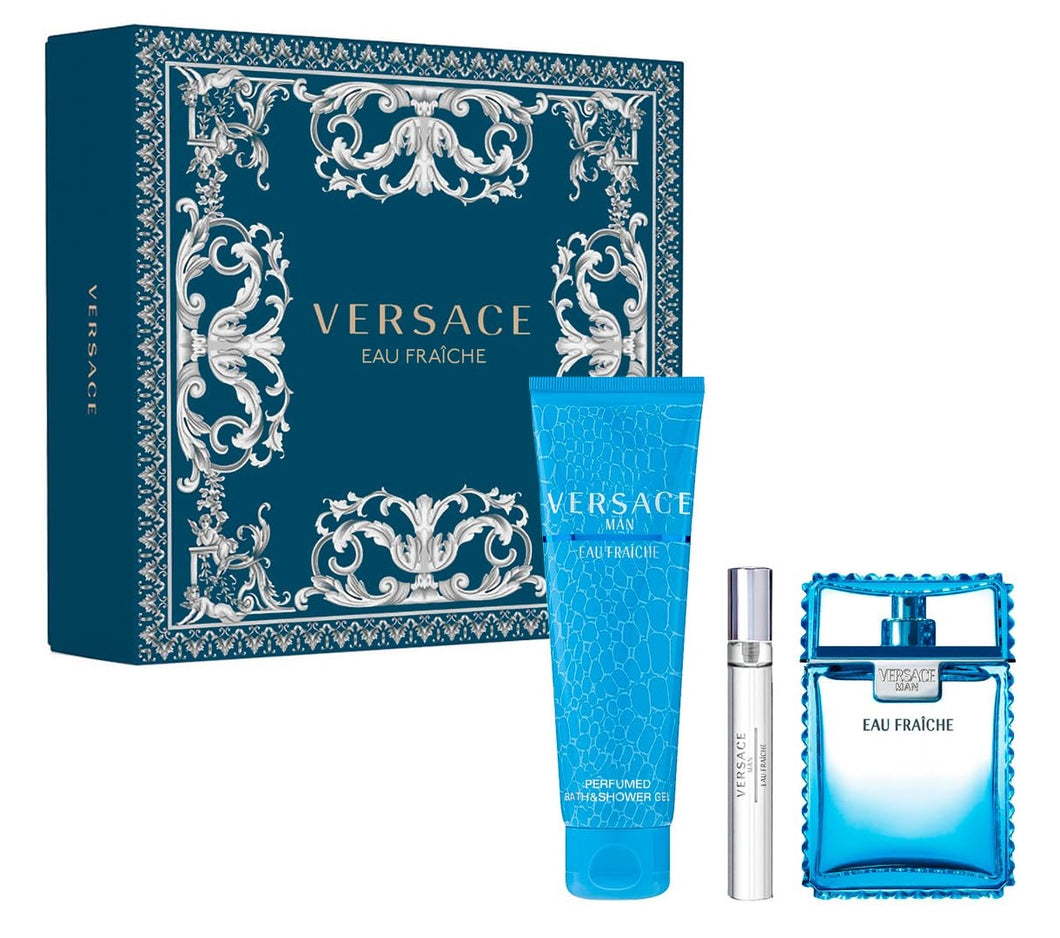 Versace Man Eau Fraiche 3 Piece Gift Set Eau de Toilette for Men