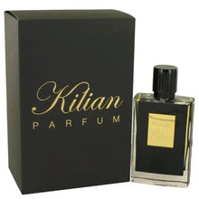 Two-piece Kilian Musk Oud Eau de Parfum unisex bottle beside black box with gold Kilian Parfum label