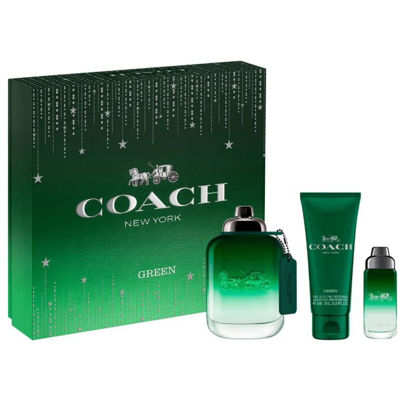 Coach Green Eau de Toilette 3 Piece Gift Set for Men