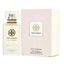 Tory Burch Jolie Fleur Rose Eau de Parfum bottle with pink box