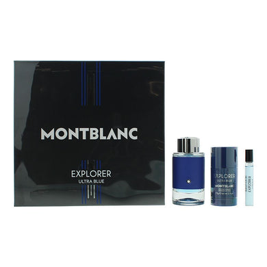 Montblanc Explorer Ultra Blue 3 Piece Gift Set Eau de Parfum for Men