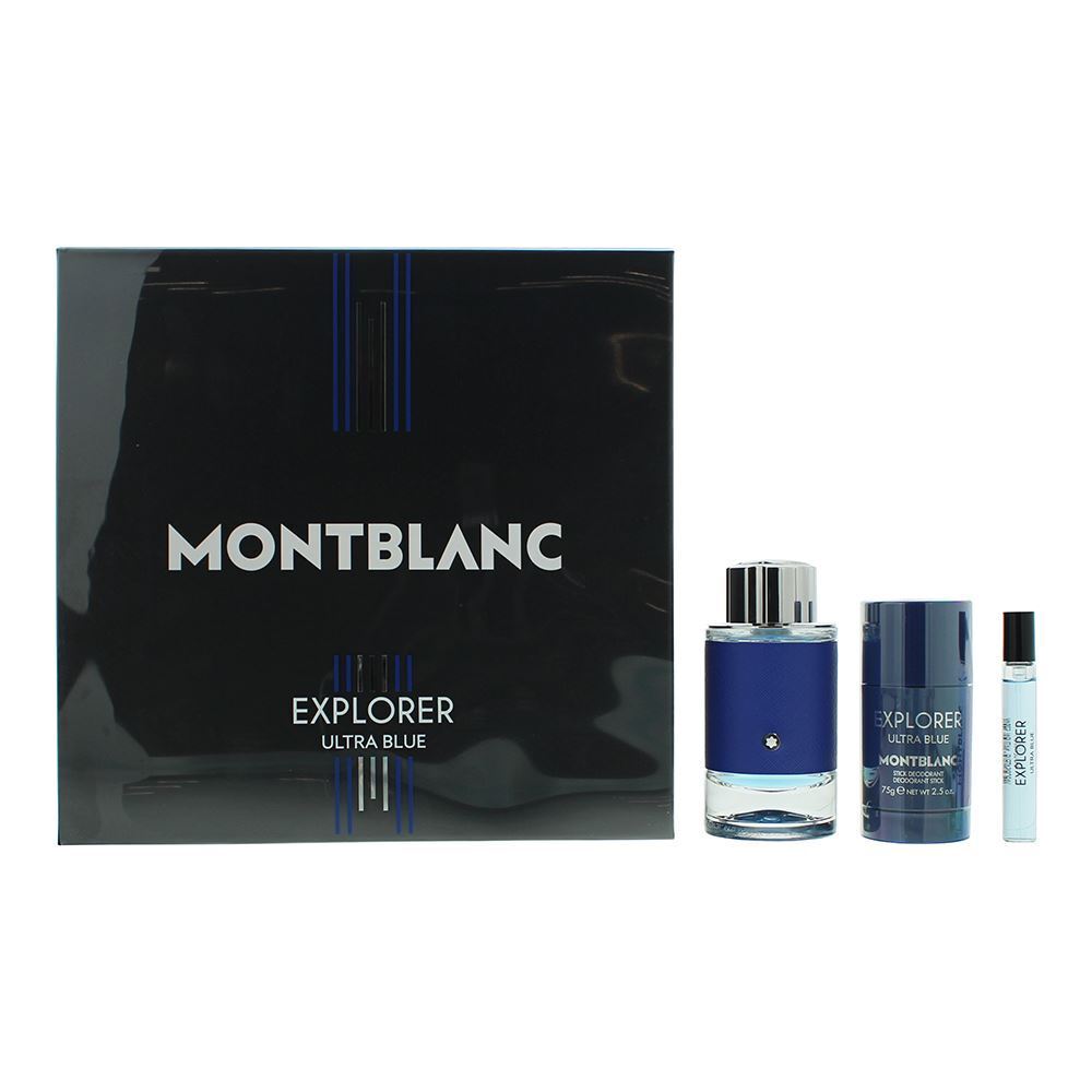 Montblanc Explorer Ultra Blue 3 Piece Gift Set Eau de Parfum for Men
