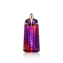 Thierry Mugler Alien Hypersense Eau de Parfum bottle in purple-pink gradient with gold cap.