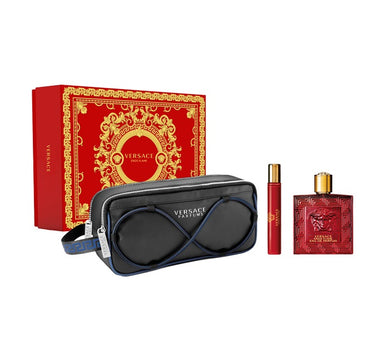 Versace Eros Flame 3 Piece Gift Set Eau de Parfum for Men