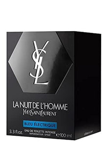 Yves Saint Laurent YSL La Nuit De L'Homme Bleu Electrique Eau De Toilette Intense Spray 3.3 Oz - Fragrance Me Baby